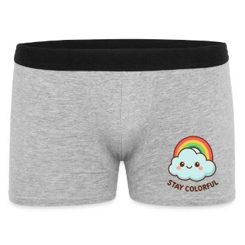 Cute cloud rainbow graphic - Men's Boxer Shorts - heather grey - Front