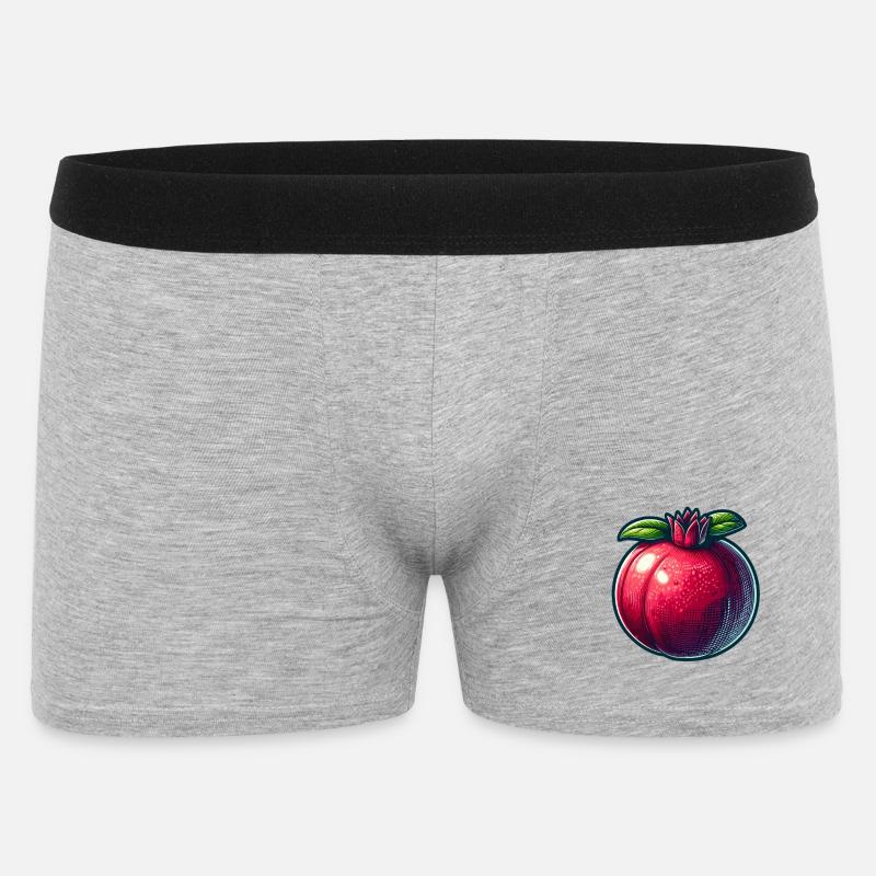 Pomegranate with Bright Modern Patterns - Men's Boxer Shorts - heather grey