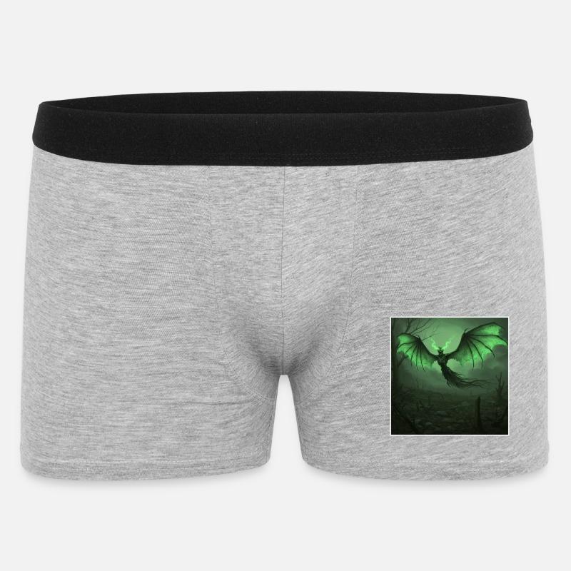 Alb nocturne avec illuminations dans la forêt sombre - Boxer Homme - gris chiné