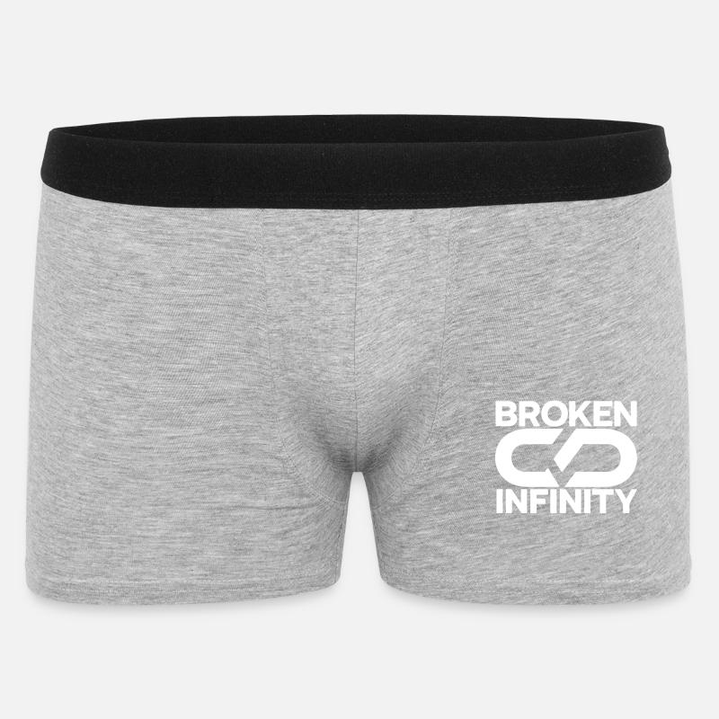 broken_infinity_white - Boxer Homme - gris chiné