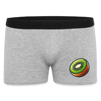 Bright Kiwi Slice - Men's Boxer Shorts - heather grey - Front