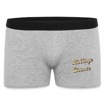 Lieblings Boomer Retro Schriftzug - Männer Boxer Shorts - Grau meliert - Vorne
