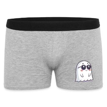 Fantôme Chic Lunettes Noires Dessin Animé - Boxer Homme - gris chiné - Devant