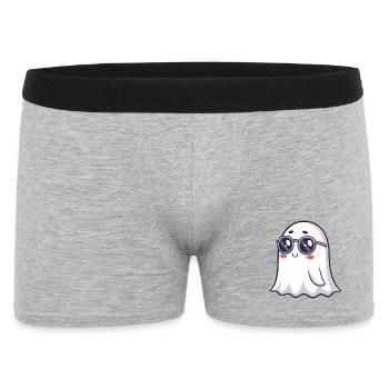 Retro Phantom Round Glasses - Men's Boxer Shorts - heather grey - Front