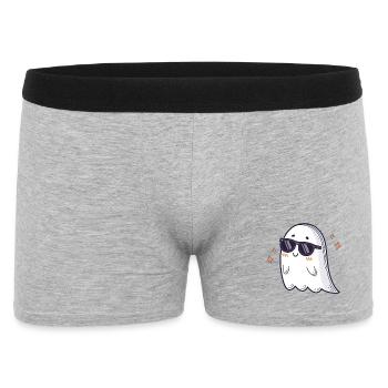 Retro ghost kawaii black glasses - Men's Boxer Shorts - heather grey - Front