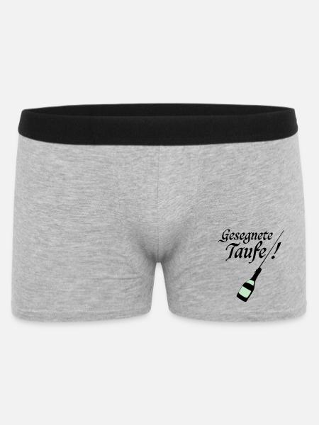 Taufe - Männer Boxer Shorts - Grau meliert