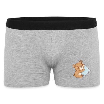 Cuddly Bear and Blue Pillow - Men's Boxer Shorts - heather grey - Front