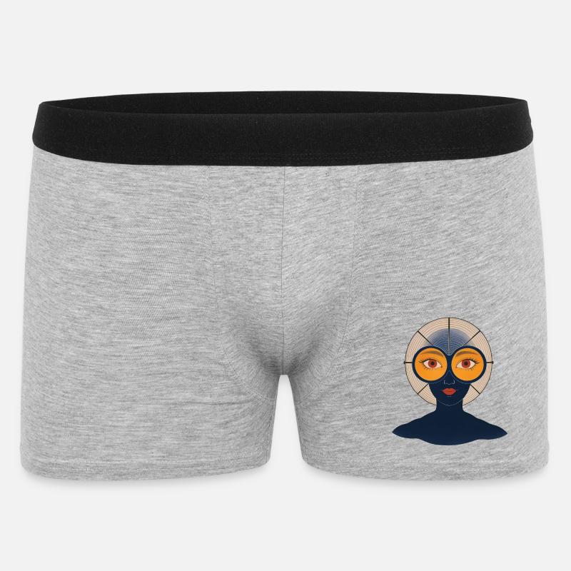 BEFREIE DEINEN GEIST #2 – nette Leute - Männer Boxer Shorts - Grau meliert