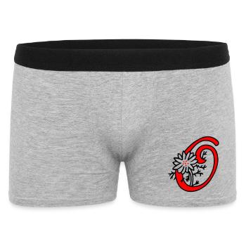 Letter O Initial - Men's Boxer Shorts - heather grey - Front