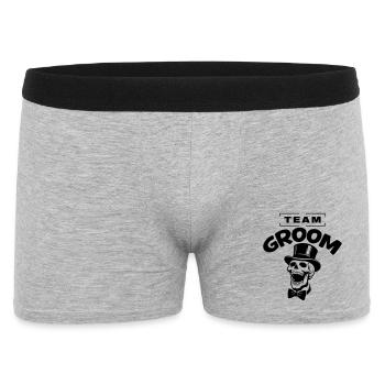 Équipe du Marié : Enterrement de vie de garçon Jga Skeleton - Boxer Homme - gris chiné - Devant