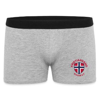 Kristiansand Norway Shield Emblem - Men's Boxer Shorts - heather grey - Front