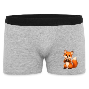 Love Fox Heart Shape - Men's Boxer Shorts - heather grey - Front