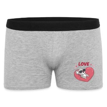 Koala in Love on Sweet Heart - Men's Boxer Shorts - heather grey - Front