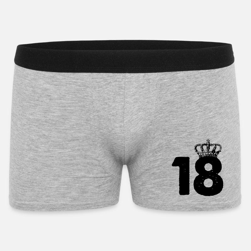 18 Crowns - Men's Boxer Shorts - heather grey