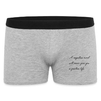 Motivational saying English - Men's Boxer Shorts - heather grey - Front