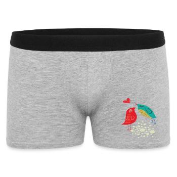 birds in love - Men's Boxer Shorts - heather grey - Front