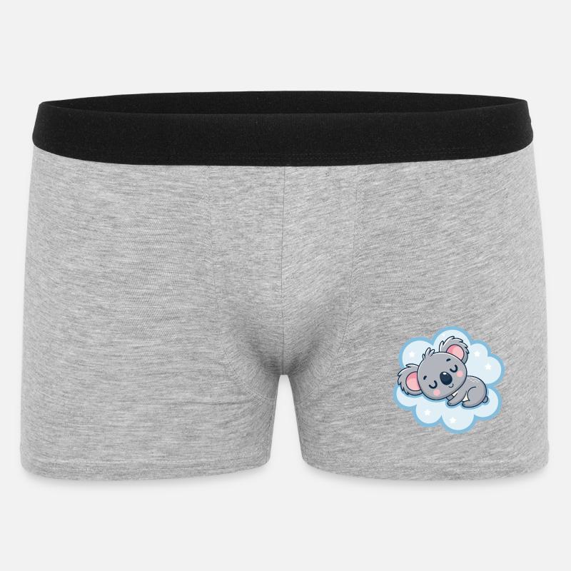 Koala-Traum auf Cloud - Männer Boxer Shorts - Grau meliert