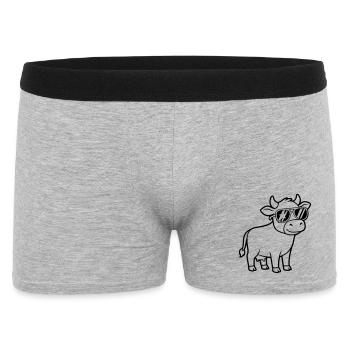 Cool Cow Sunglasses Casual Vector - Men's Boxer Shorts - heather grey - Front