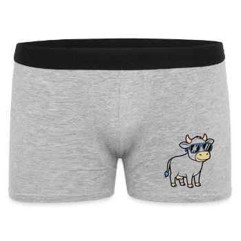 Cool Cow Sunglasses Casual Vector - Men's Boxer Shorts - heather grey - Front