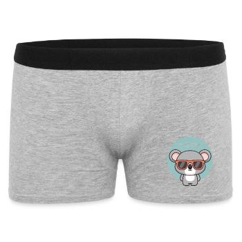 Koala Coole Bunte Gläser - Männer Boxer Shorts - Grau meliert - Vorne