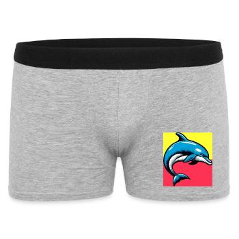 dolphin - Men's Boxer Shorts - heather grey - Front