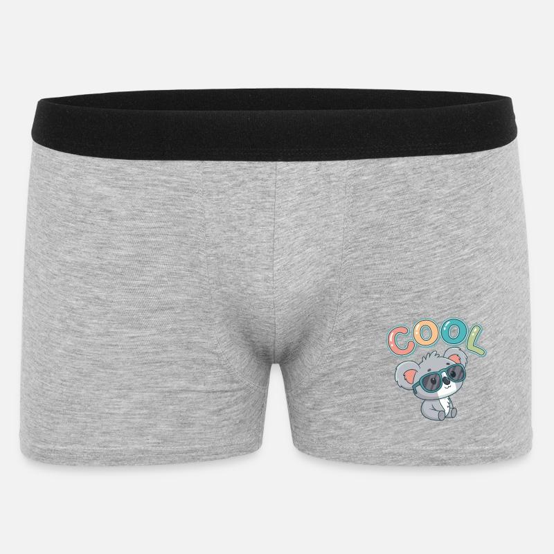 Koala Cool Pastell-Gläser - Männer Boxer Shorts - Grau meliert