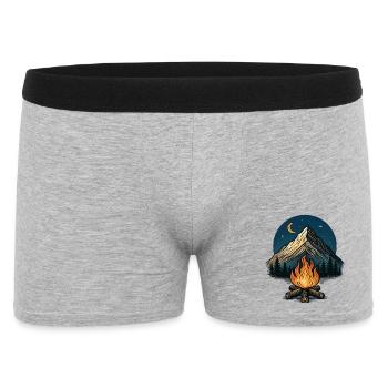 Mountain Moon Campfire Night - Men's Boxer Shorts - heather grey - Front