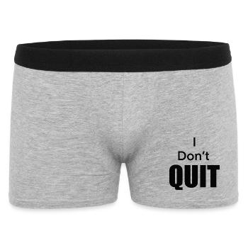 I_Don-t_Quit - Männer Boxer Shorts - Grau meliert - Vorne