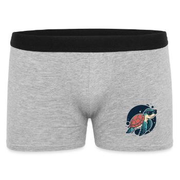 Stylish turtle sunglasses - Men's Boxer Shorts - heather grey - Front