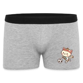 Adorable Footballer Cat - Men's Boxer Shorts - heather grey - Front