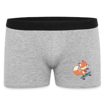 Fox skateboarder on skateboard - Men's Boxer Shorts - heather grey - Front