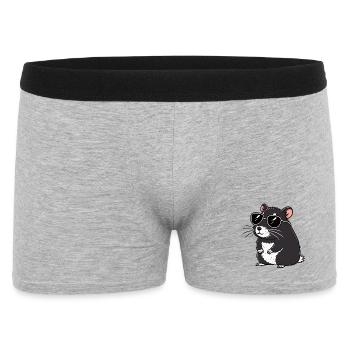 Hmster chic lunettes noires - Boxer Homme - gris chiné - Devant