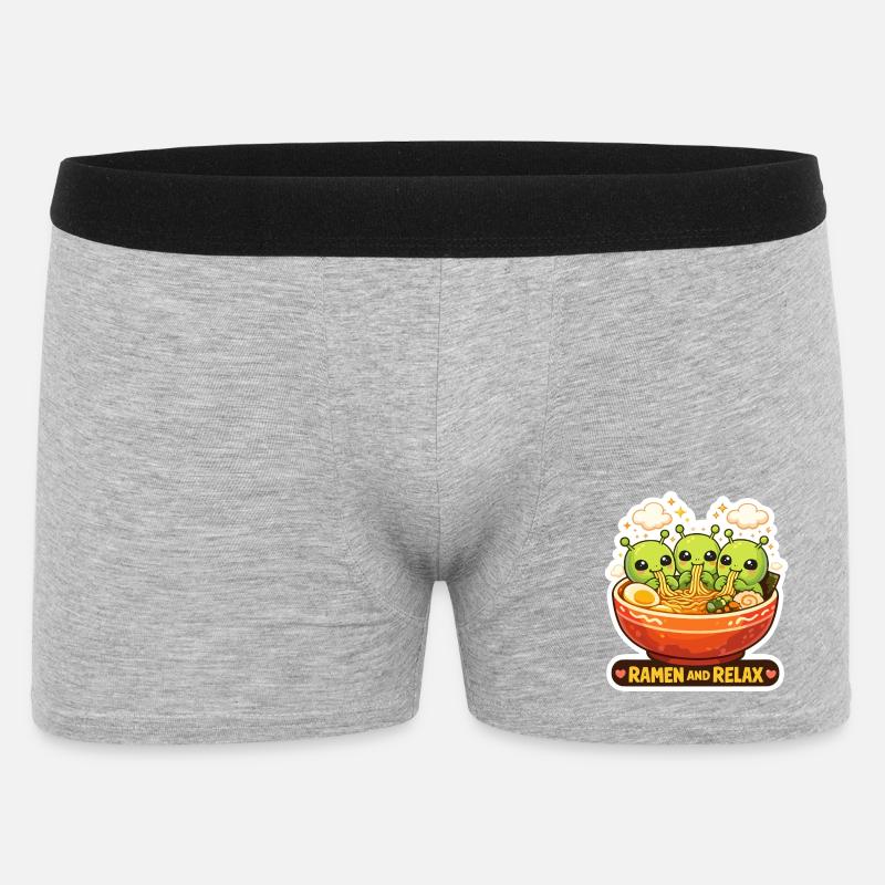 Ramen e Alieni Relax - Boxer da uomo - grigio melange