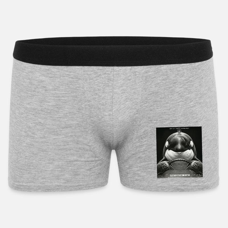 Fisch Geblitzt - Männer Boxer Shorts - Grau meliert