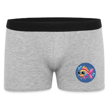 Poisson lunettes soleil vif - Boxer Homme - gris chiné - Devant