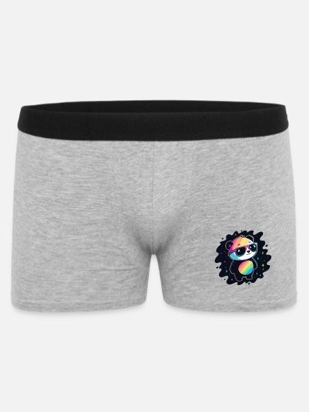 Panda Rainbow Galaxy Cool Glasses - Men's Boxer Shorts - heather grey