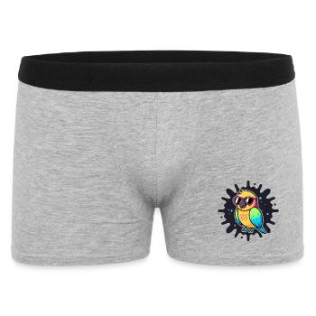 Parrot Pop Art Pink Glasses - Men's Boxer Shorts - heather grey - Front