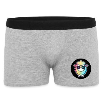 Schicke Regenbogen-Schafsbrille - Männer Boxer Shorts - Grau meliert - Vorne