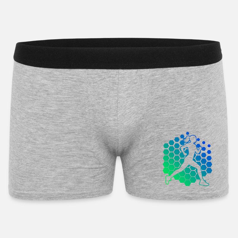 Geschenkidee für eine Running mit Running - Männer Boxer Shorts - Grau meliert