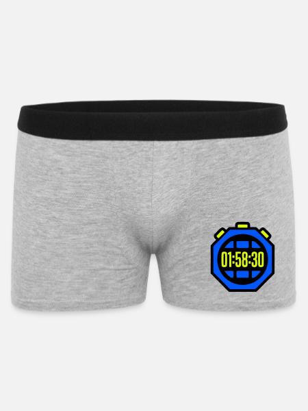 Stopwatch Best Time Half Marathon - Men's Boxer Shorts - heather grey