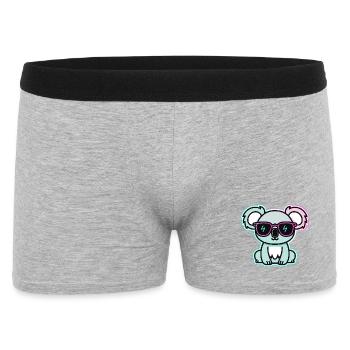 Koala-Neonbrillen - Männer Boxer Shorts - Grau meliert - Vorne