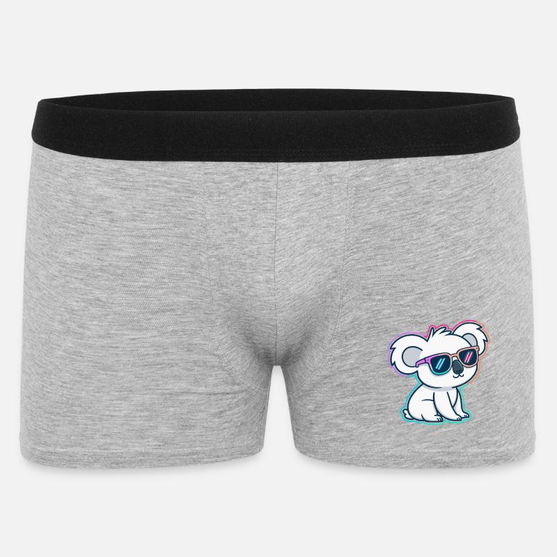Koala-Neonbrillen - Männer Boxer Shorts - Grau meliert