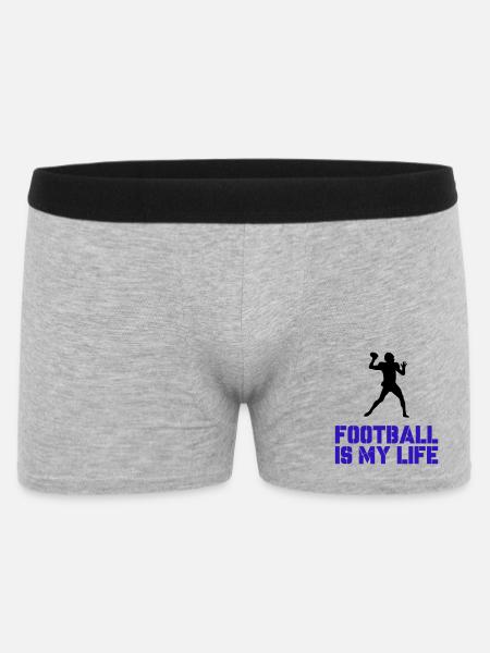 Football is my Life - Men's Boxer Shorts - heather grey