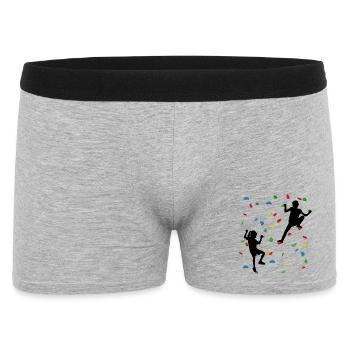 Climbing Wall Kids – Young Climbers - Men's Boxer Shorts - heather grey - Front
