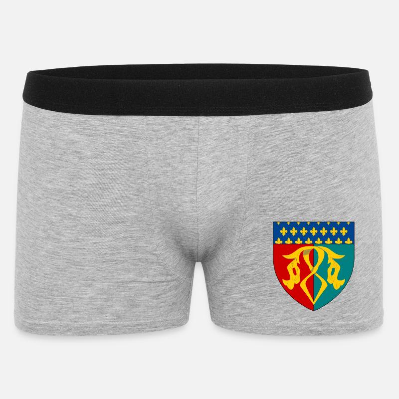 Wappen des Multien - Männer Boxer Shorts - Grau meliert