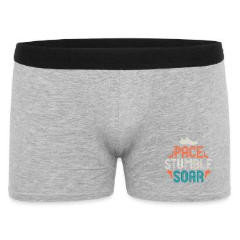 Pace Stumble Soar — Colorful Motivation - Men's Boxer Shorts - heather grey - Front