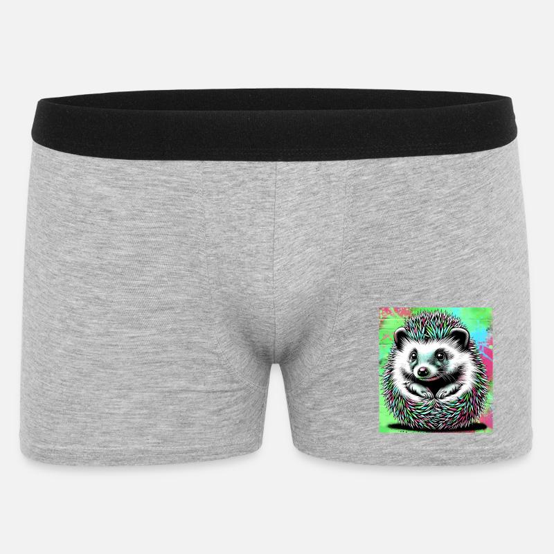 hérisson - Boxer Homme - gris chiné