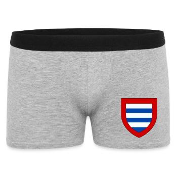 Wappen der Goële - Männer Boxer Shorts - Grau meliert - Vorne