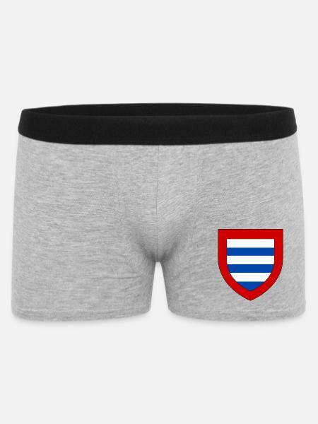 Wappen der Goële - Männer Boxer Shorts - Grau meliert