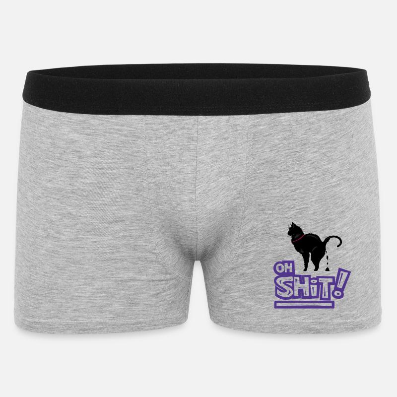 Kat Oh Shit Graffiti Exclamation - Men's Boxer Shorts - heather grey